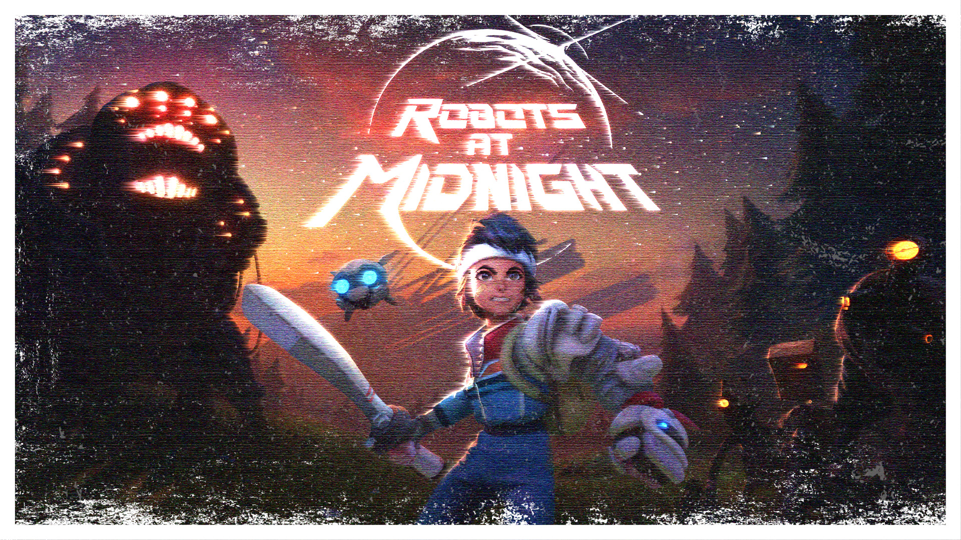 磁带未来主义风3D动作RPG《午夜机器人》亮相2025GDC蜗牛展台